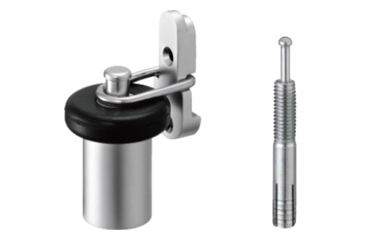 クマモト 棒型戸当(フック付)(亜鉛ダイカスト/サチライトクローム) D-800AS